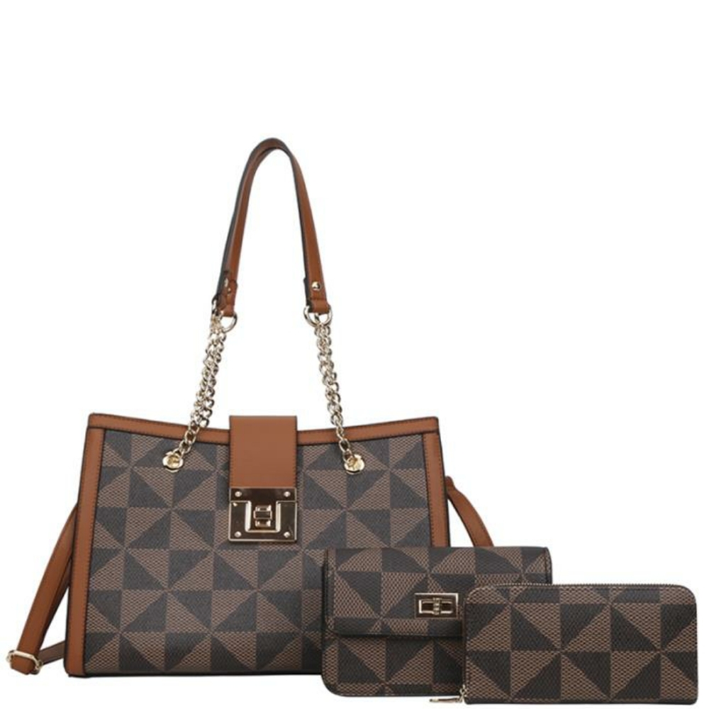 Beautiful 3 in 1 Monogram Handbag Set